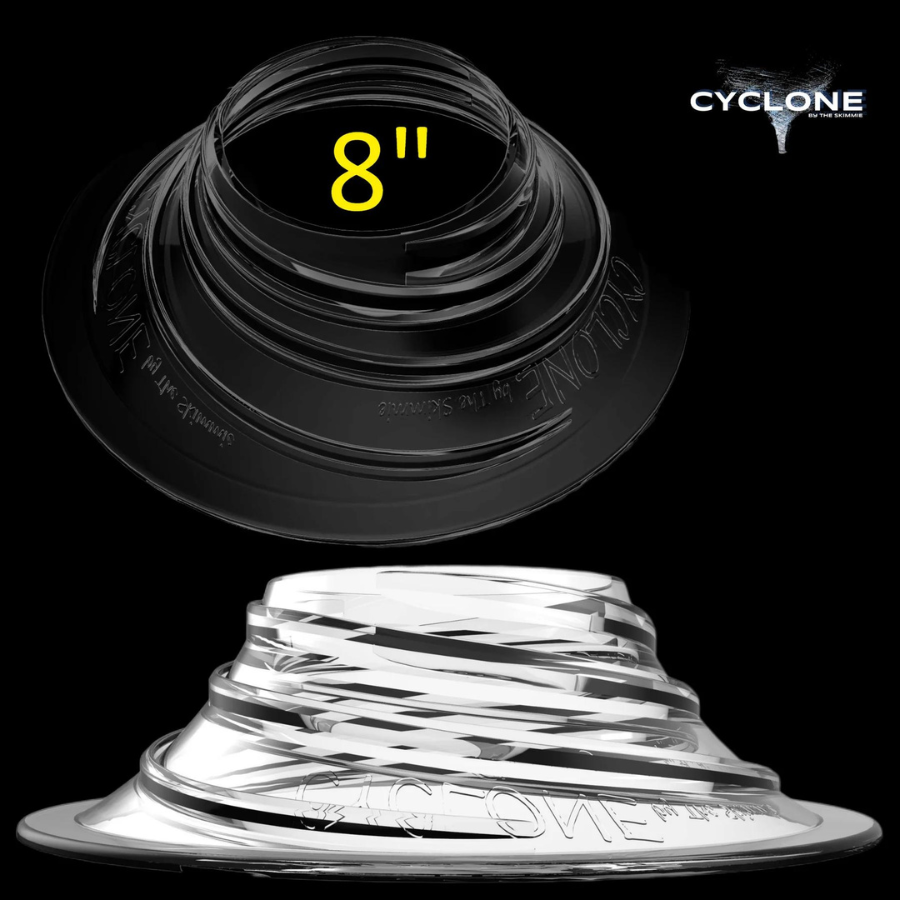 The Skimmie Cyclone 8 Inch - Turbo Charges Pool Skimmer Water Flow