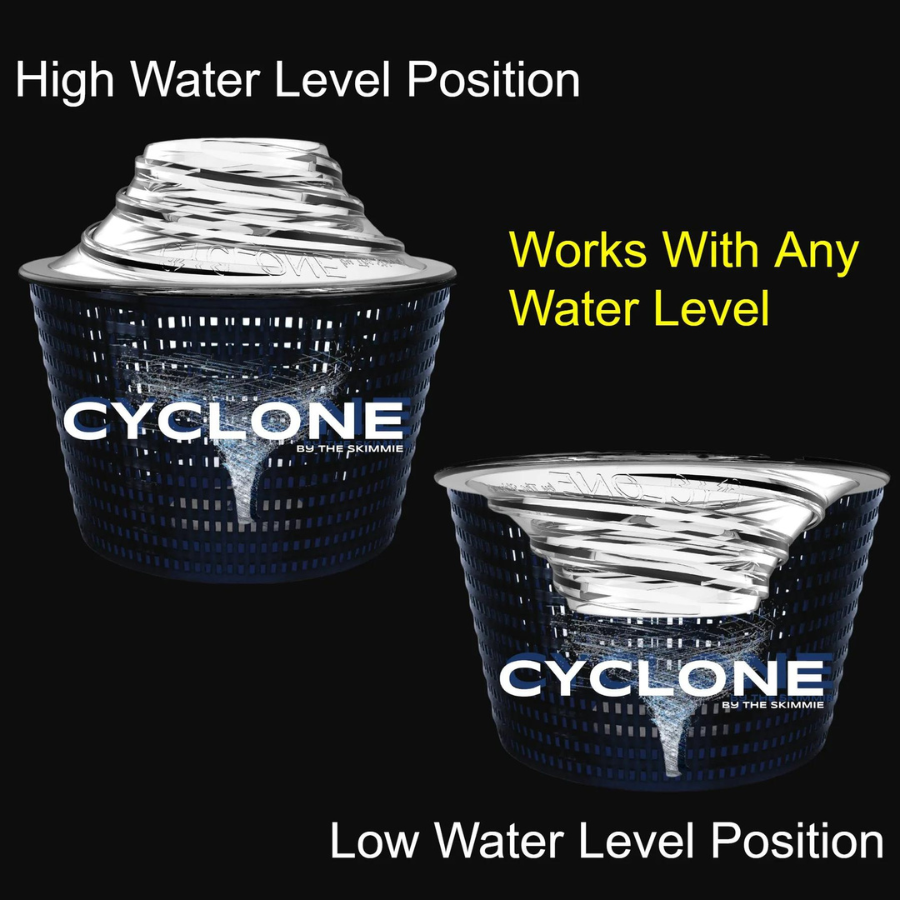 The Skimmie Cyclone 8 Inch - Turbo Charges Pool Skimmer Water Flow