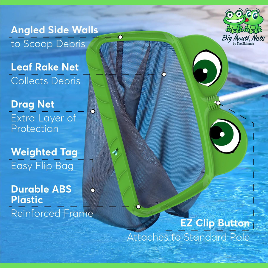 The Skimmie Mr. Frog Large Leaf Rake (20 Inch Wide Skimmer)