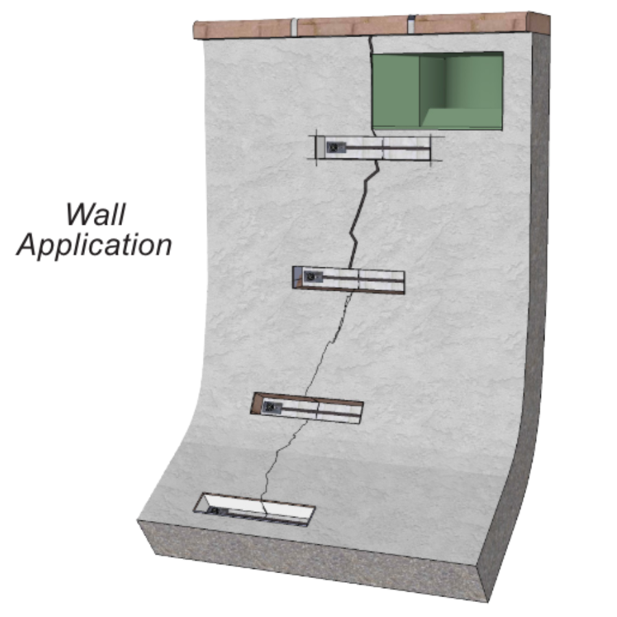 SlabStitch Concrete Crack Repair System (5 Fastening Stitches)
