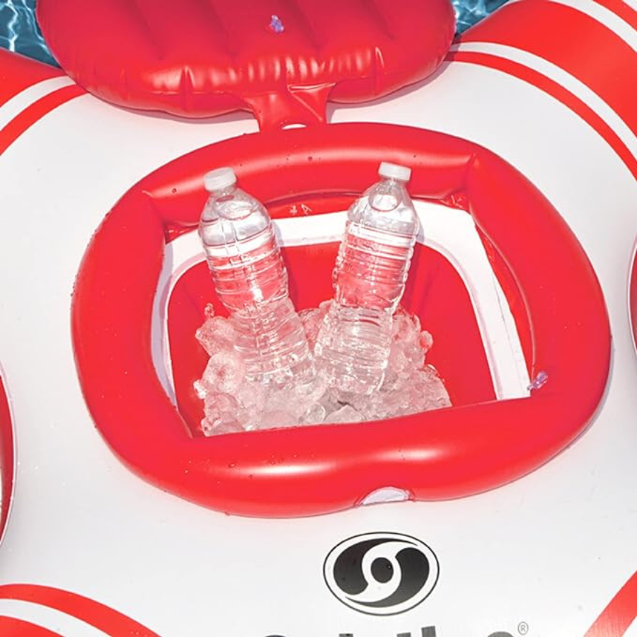 Île flottante Solstice Super Chill pour 3 personnes (blanc / rouge)