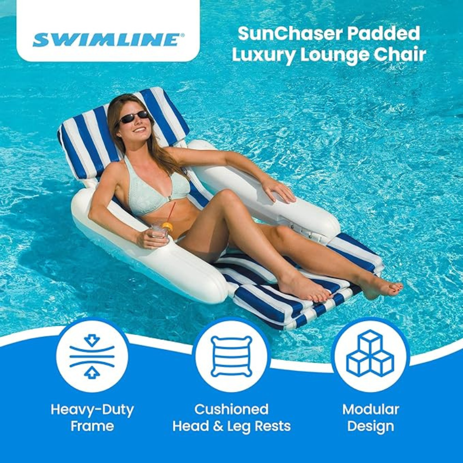 Chaise longue rembourrée flottante de luxe SunChaser