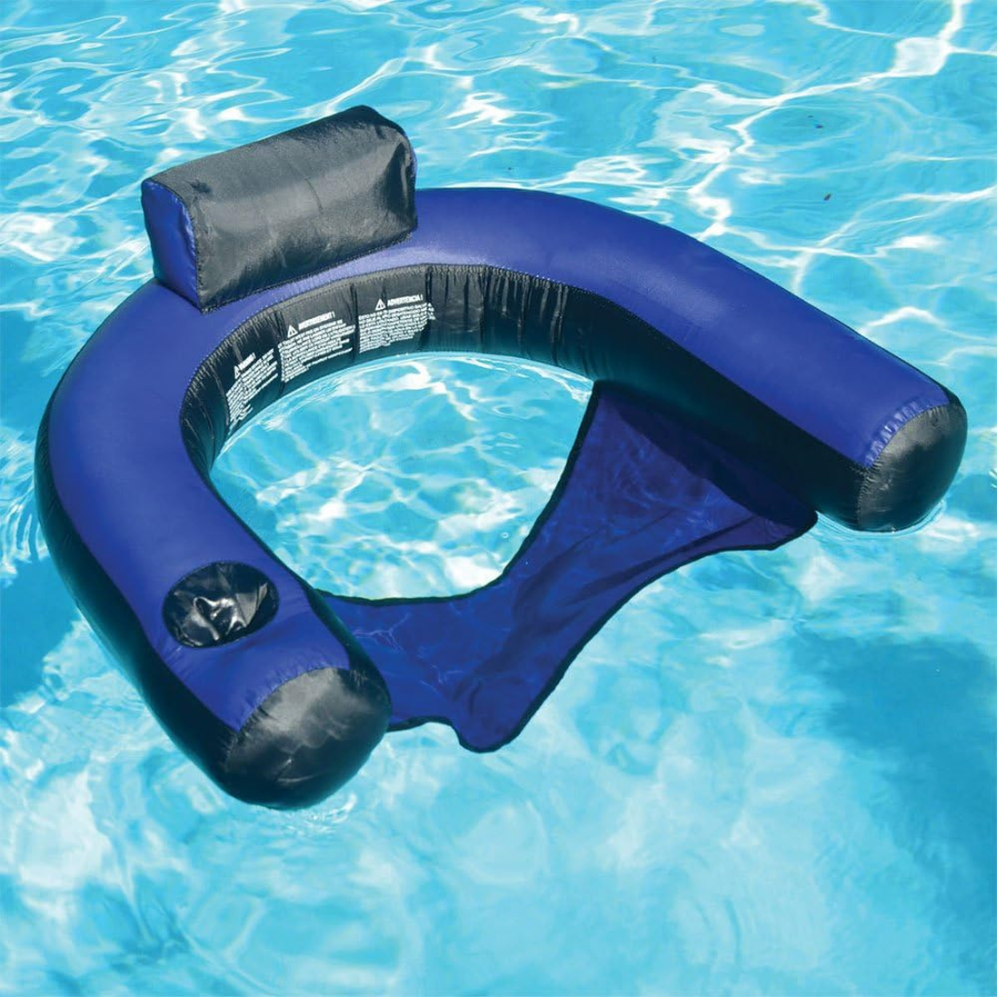 Chaise de piscine en U couverte en nylon