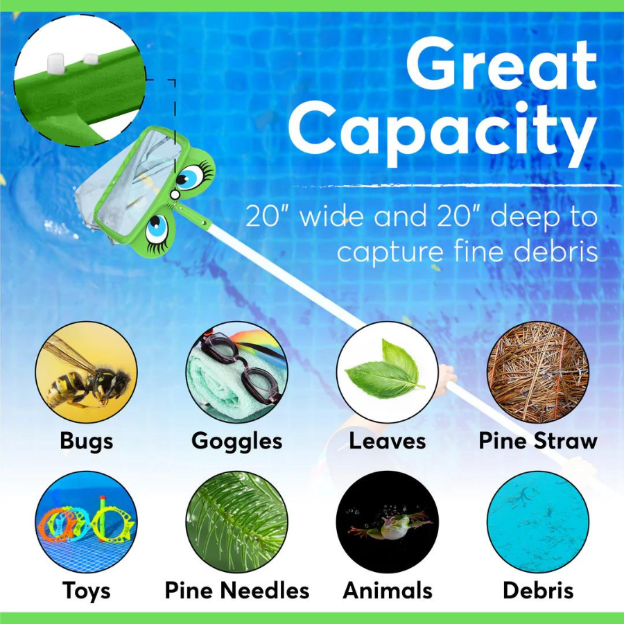 The Skimmie Ms. Frog Fine Mesh Net (20 Inch Wide Skimmer)