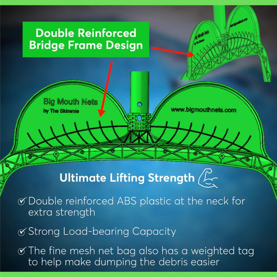 The Skimmie Ms. Frog Fine Mesh Net (20 Inch Wide Skimmer)