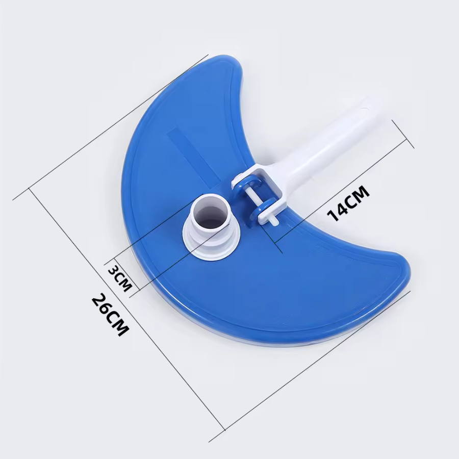 Tête d'aspirateur demi-lune lestée avec adaptateur pivotant