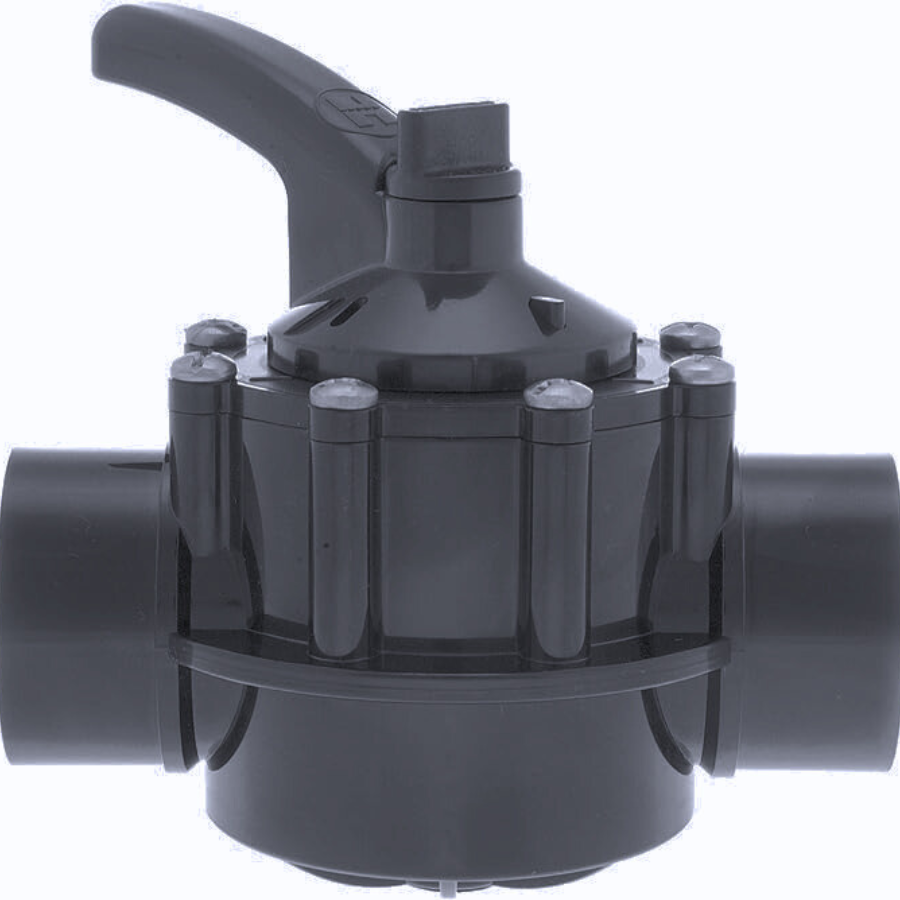 Vanne de dérivation à 2 ports de 1,5 x 2 pouces en CPVC PSV2S de Hayward