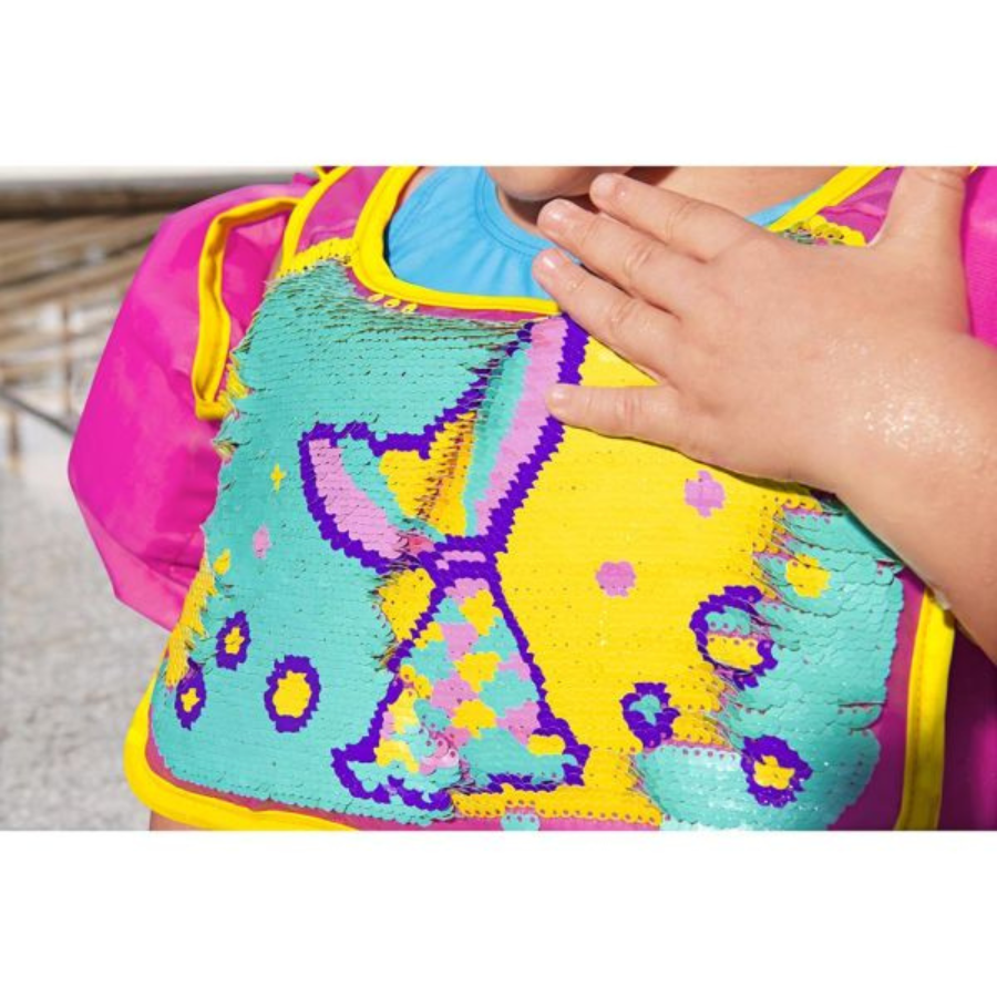 Bestway Flip N Reveal Sequin Swim Pals (Pink and Yellow)