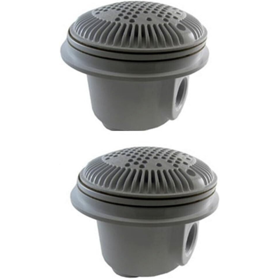 Drains principaux anti-vortex de 1,5 pouce cde Hayward (gris foncé) - Paquet de 2