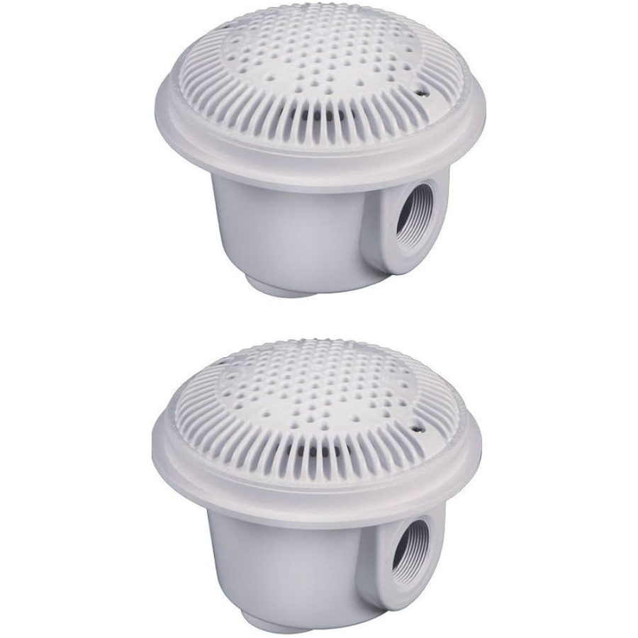 Drains principaux anti-vortex de 1,5 pouce de Hayward (blanc) - Paquet de 2