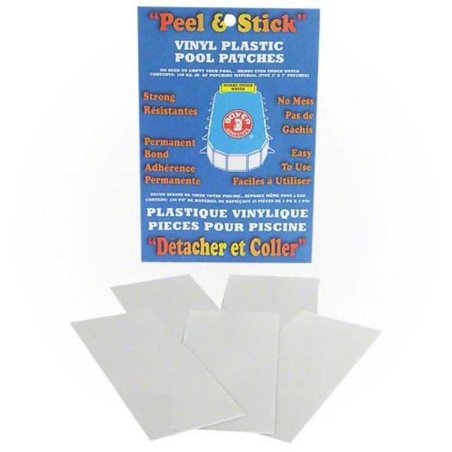 Écussons Autocollants de Piscine en Plastique de Vinyle (100 po²)