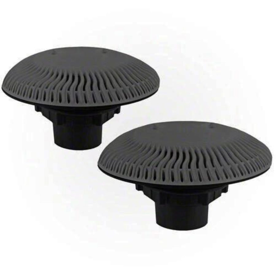 SDX2 Couvre-drain de sécurité en vinyle - Lot de 2 - Gris