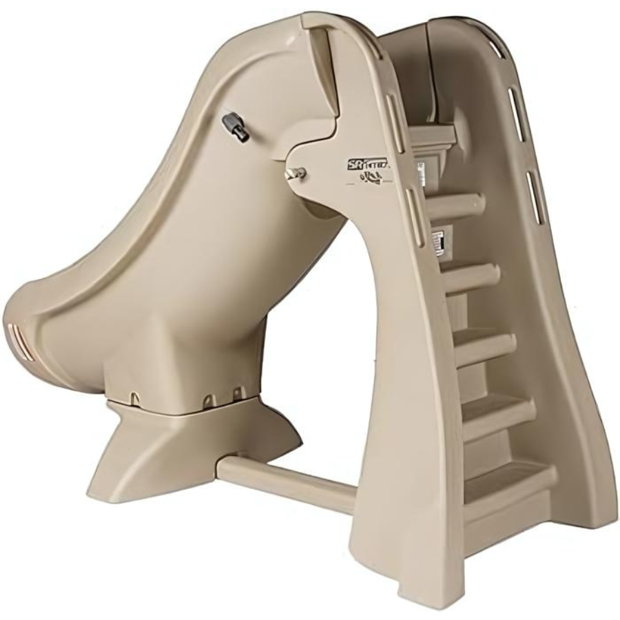Toboggan de piscine creusée amovible et sécuritaire SlideAway (Taupe)