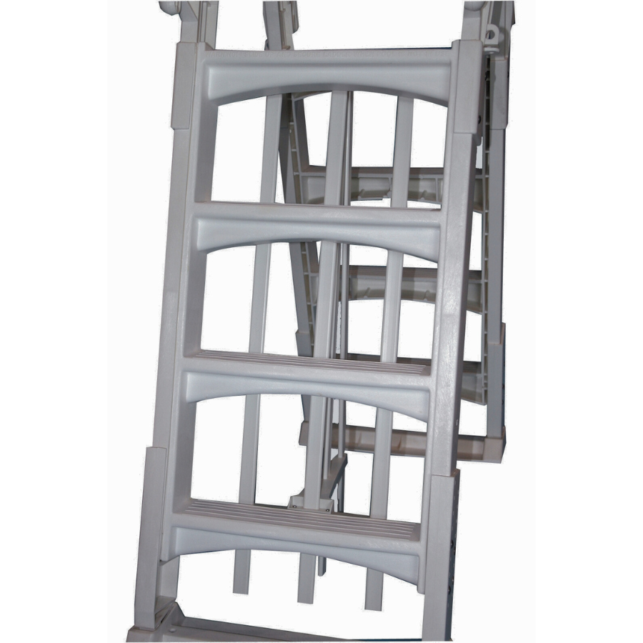 VinylWorks Slide Lock A-Frame Ladder (Grey)