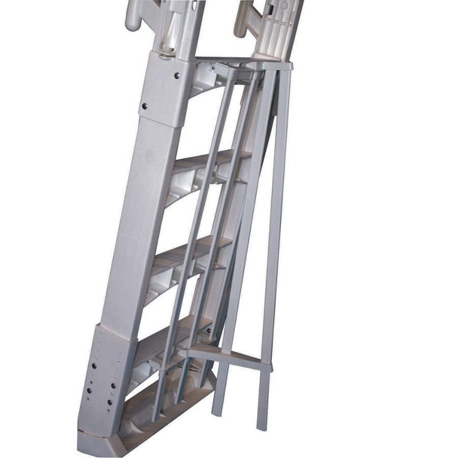 VinylWorks Slide Lock A-Frame Ladder (Grey)