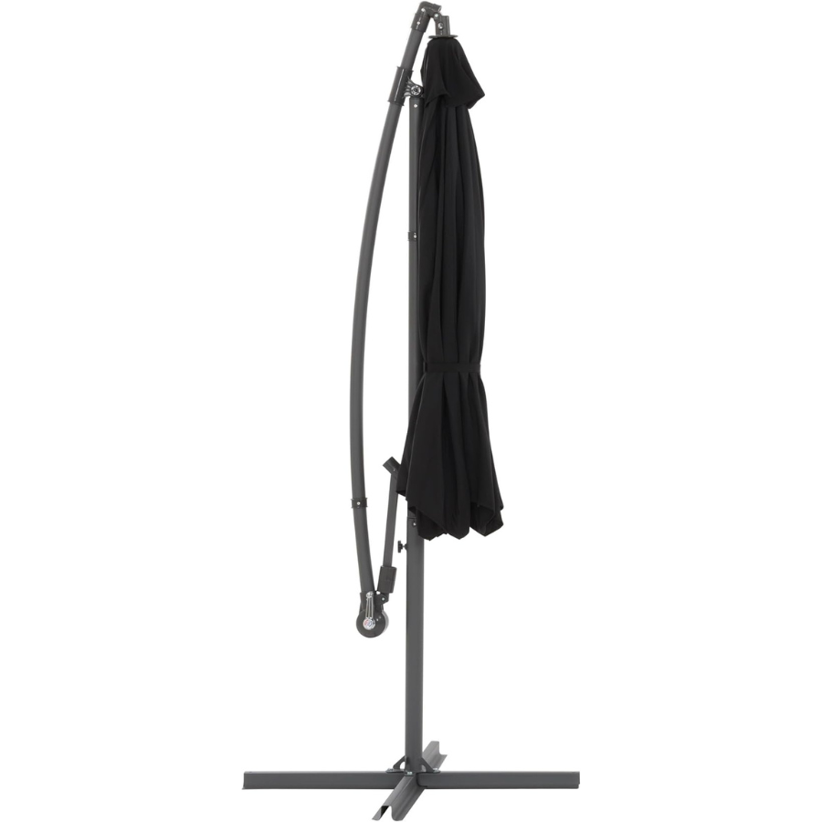Parasol suspendu en polyester de 10 pieds (noir/noir)