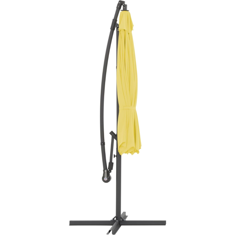 Parasol suspendu en polyester de 10 pieds (noir/jaune)