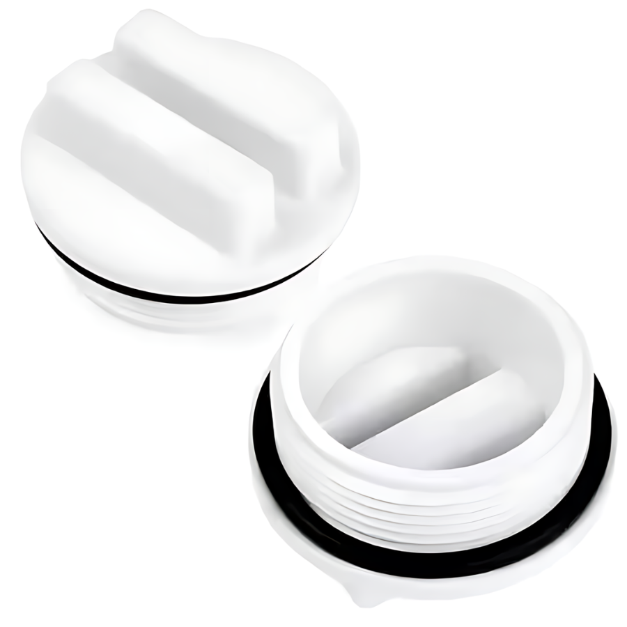 Lot De 5 Bouchons D'hivernage Filetés 3,8 Cm - Pour Filtre De Ligne De Retour De Spa, Piscine, Sources Chaudes - Avec Joint Torique Pour étanchéité