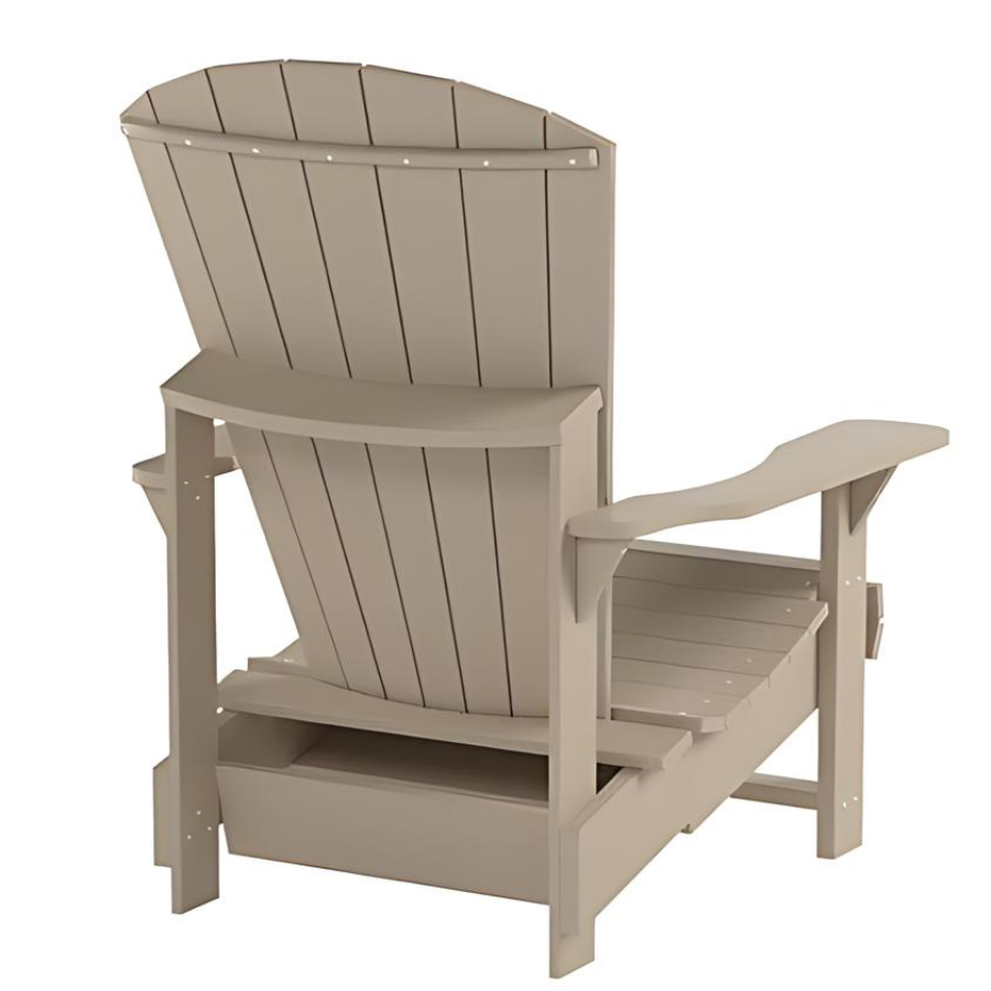 Chaise droite Adirondack en résine (beige)