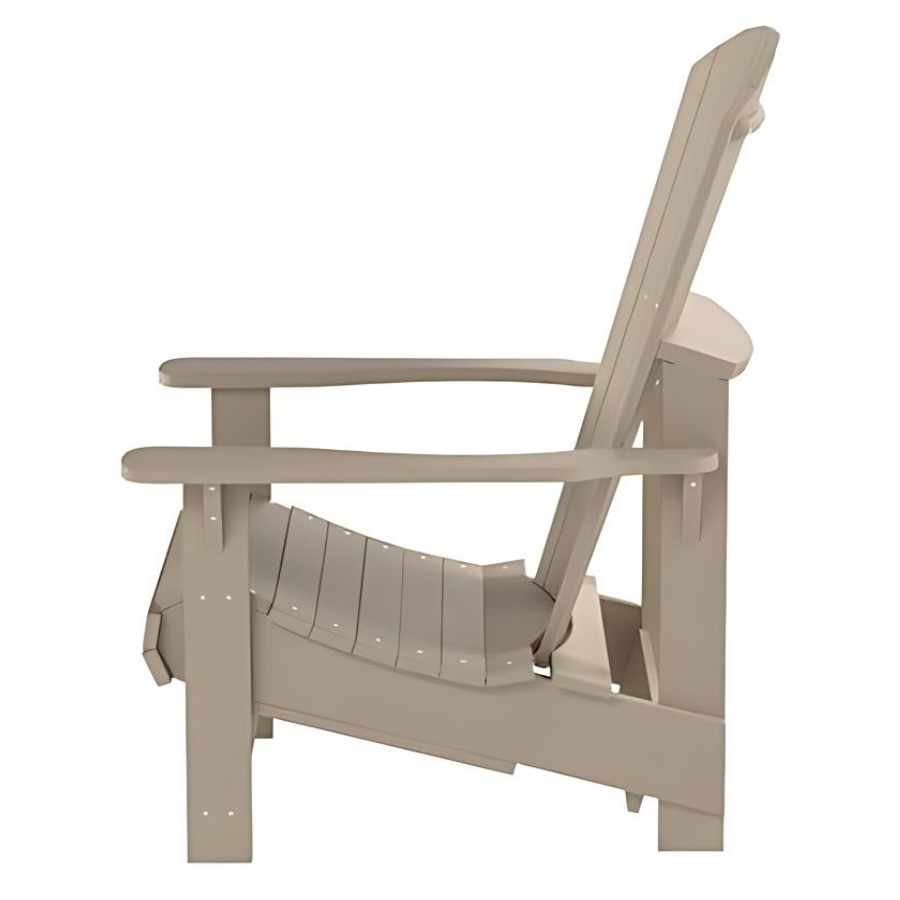 Chaise droite Adirondack en résine (beige)