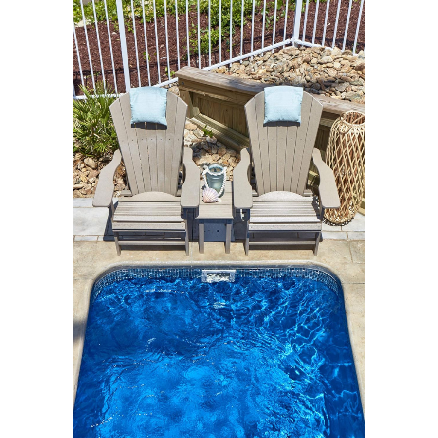 Chaise droite Adirondack en résine (beige)