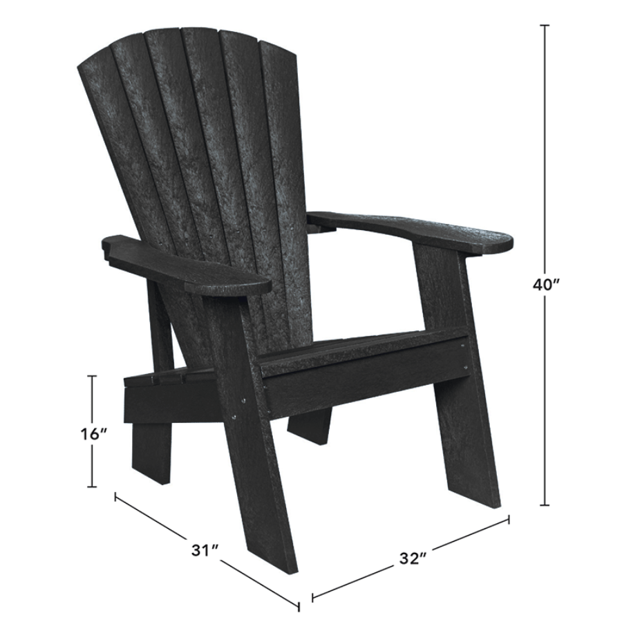 Capterra Adirondack Resin Chair (Onyx)
