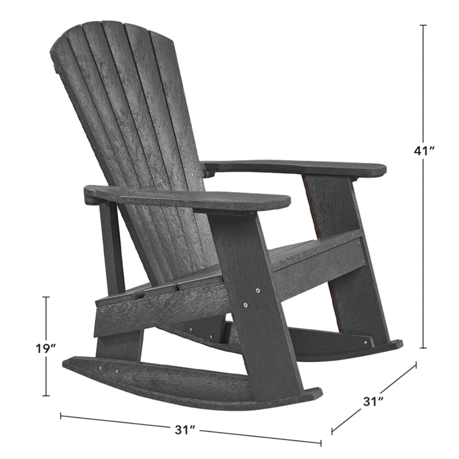 Capterra Adirondack Resin Rocking Chair (Greystone)