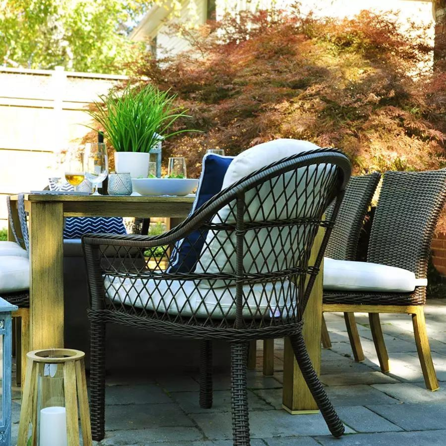 Cossette Arm Chair (Espresso / Canvas)