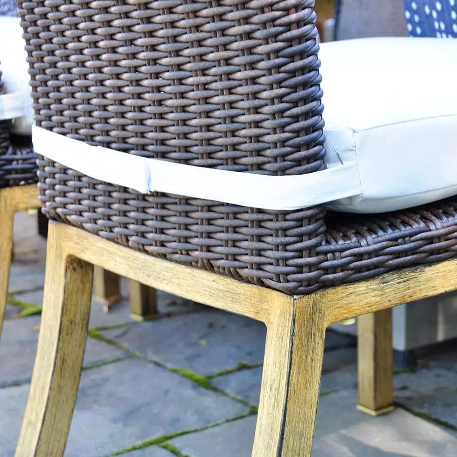 Cossette Armless Chair (Espresso / Canvas)