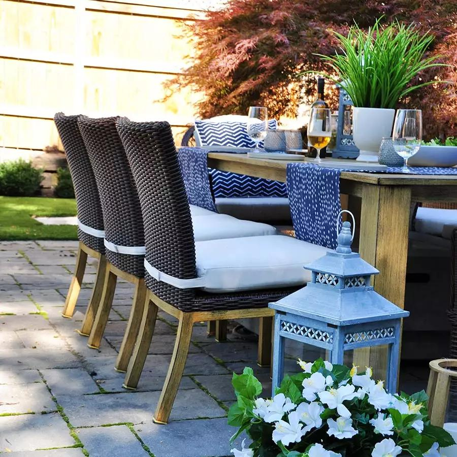 Cossette Armless Chair (Espresso / Canvas)