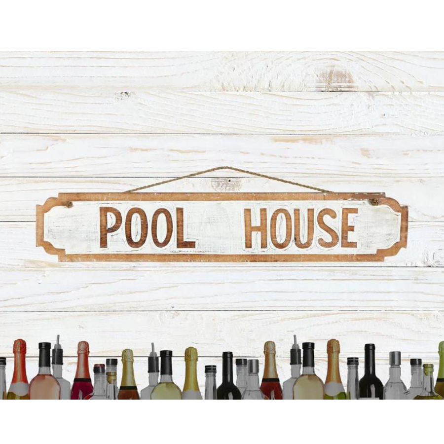 Pool House Decorative Outdoor Sign