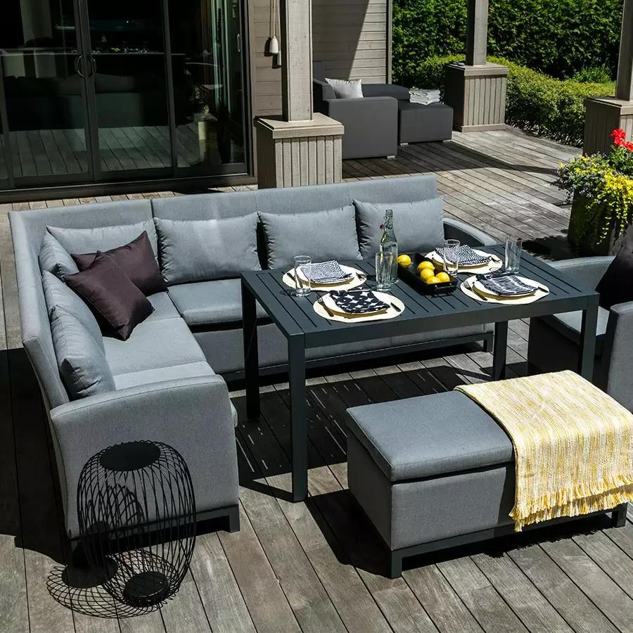 Modena 3 Piece Upholstered Sectional Set
