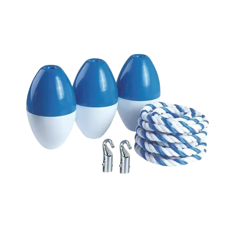 Kit de corde de sécurité et de flotteurs de 20 pieds (comprend 5 articles)