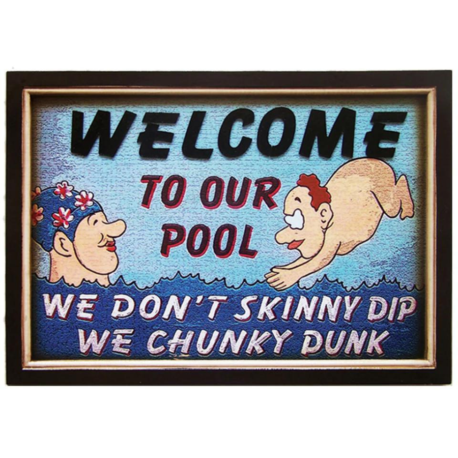 Bienvenue dans notre piscine enseigne extérieure décorative