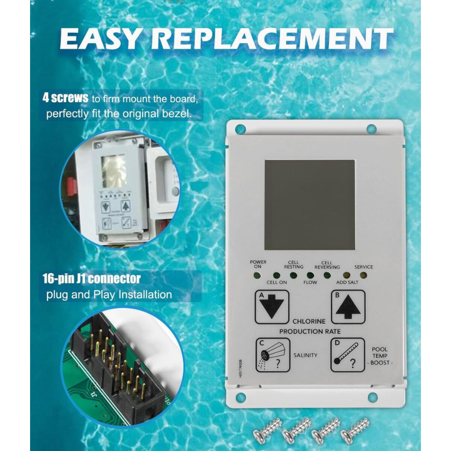 Zodiac R0467400 - PCB User Interface With 4 Screws