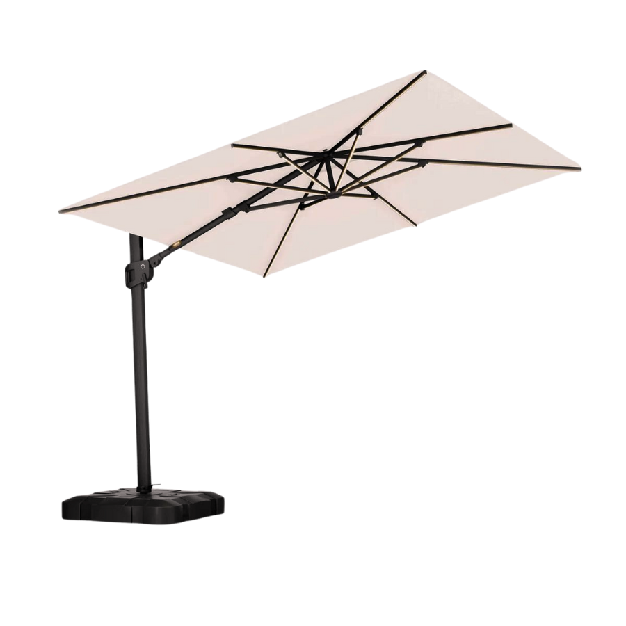 10 ft Deluxe Square Suspension Umbrella (Charcoal/Sahara)