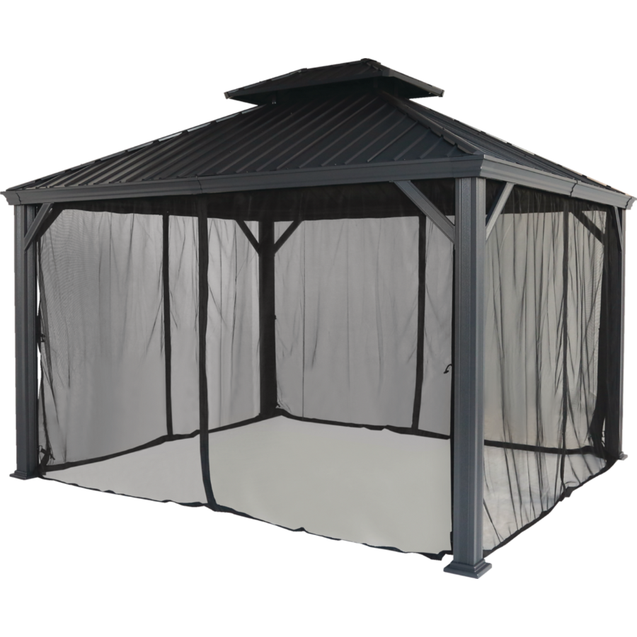 10 x 12 ft Rosseau Gazebo (Anthracite/Black)