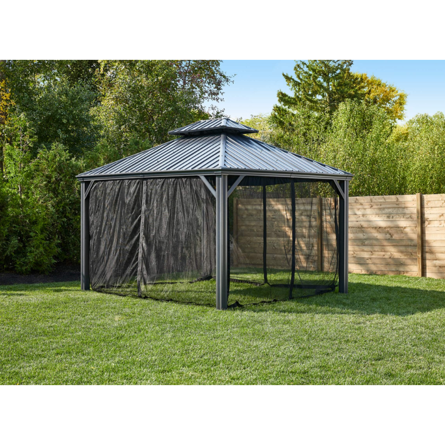 10 x 12 ft Rosseau Gazebo (Anthracite/Black)