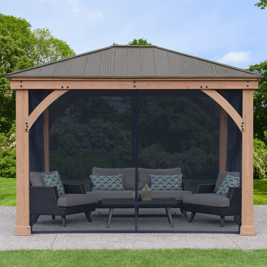 Moustiquaire de remplacement pour gazebo Altitude / Brunello 10 x 12 pi (4 panneaux)
