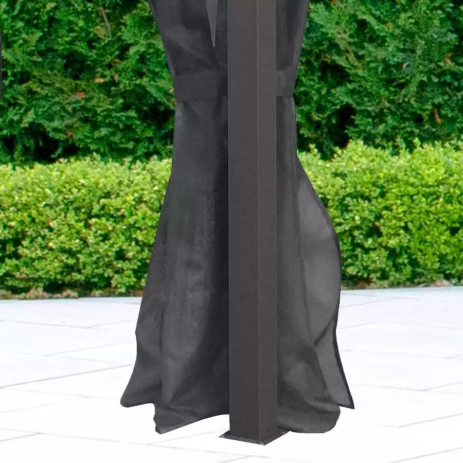 Maestrale II 10 x 10 ft Galvalume Gazebo with Netting (Anthracite)