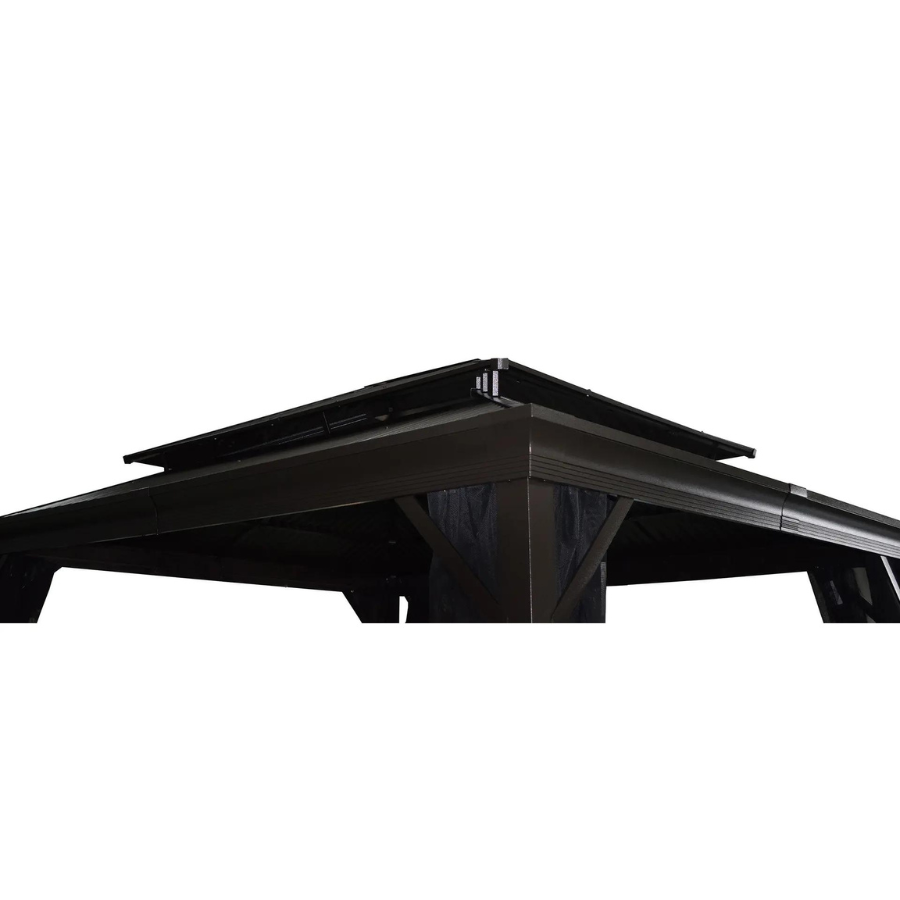 Maestrale II 10 x 14 ft Galvalume Gazebo with Netting (Anthracite)