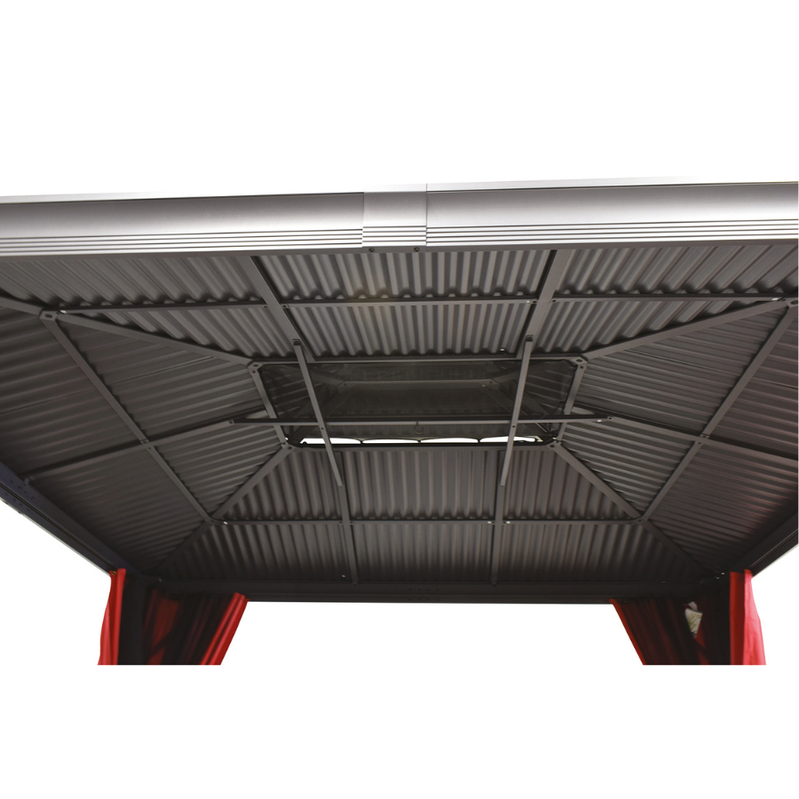 Maestrale II 10 x 10 ft Galvalume Gazebo with Netting (Anthracite)