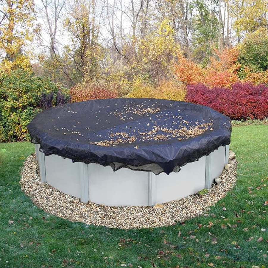 21 ft Round Mesh Leaf Cover Hemmed