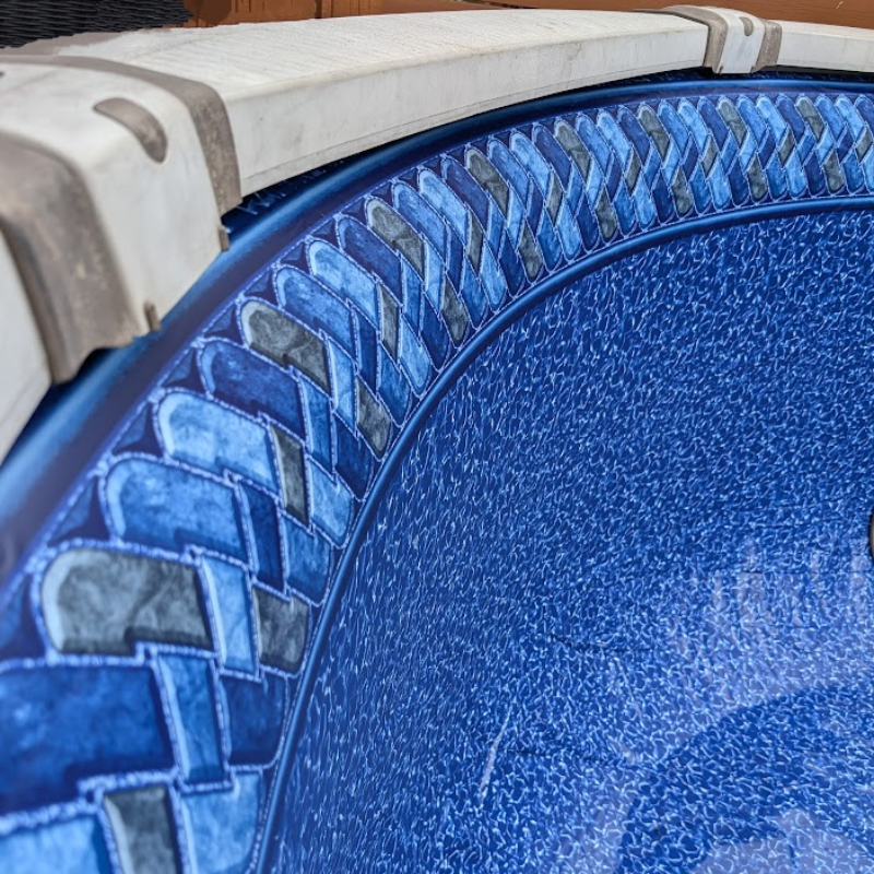 Toile accrochée Cayman Maui ronde de 12 pieds pour piscine d'une hauteur de 52 pouces