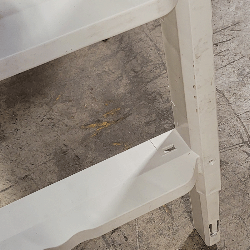 Open Box Resin Above Ground Pool Deck Ladder (White)