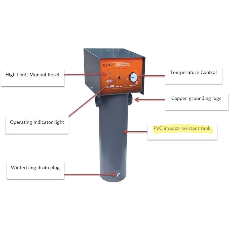 Réservoir de chauffage électrique de remplacement K-Star 10KW