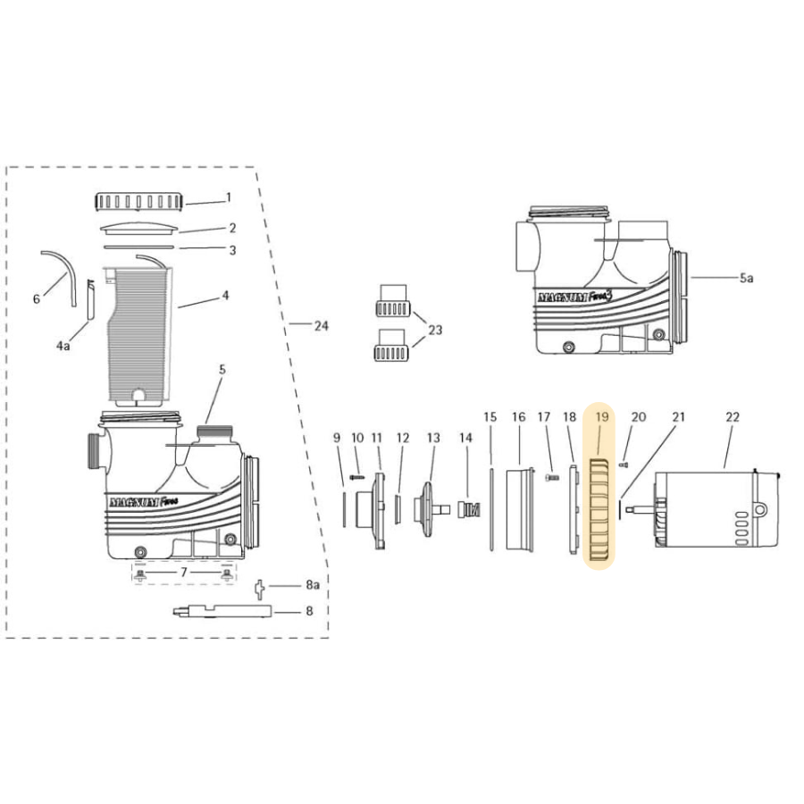Écrou Montant du Pompe avec Levier - Jacuzzi / Carvin - 42-2886-05-R