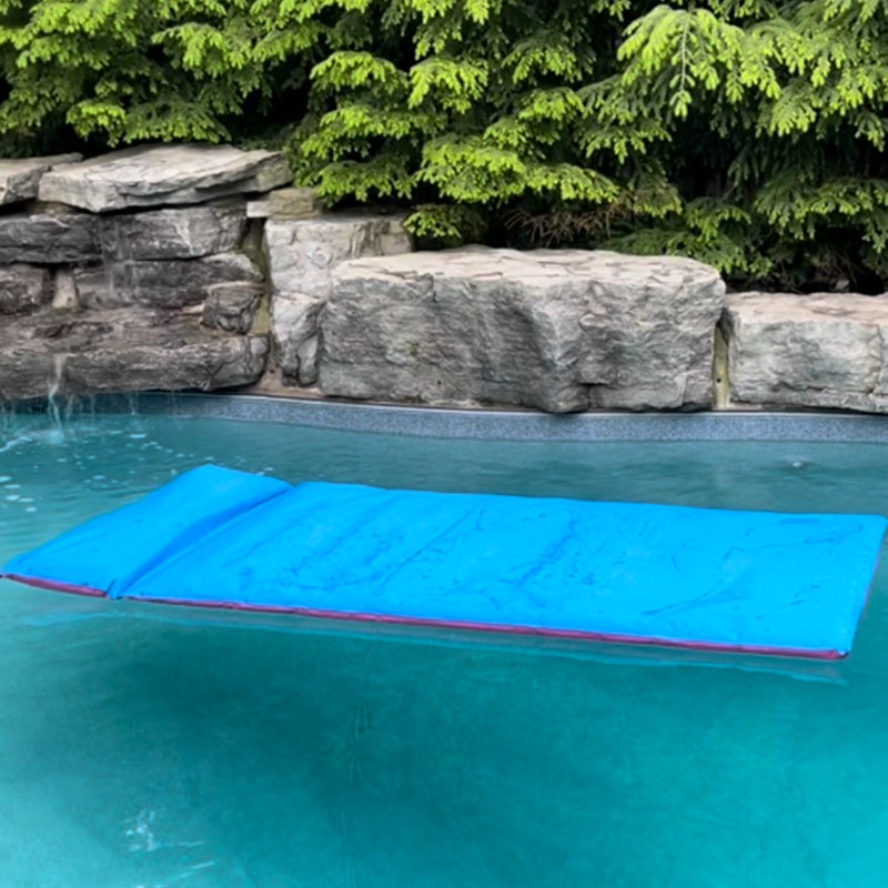 Open Box FlotoMax 6 Ft Pool Mattress Reversible Blue / Pink