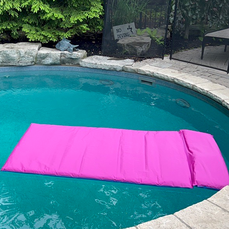 Open Box FlotoMax 6 Ft Pool Mattress Reversible Blue / Pink