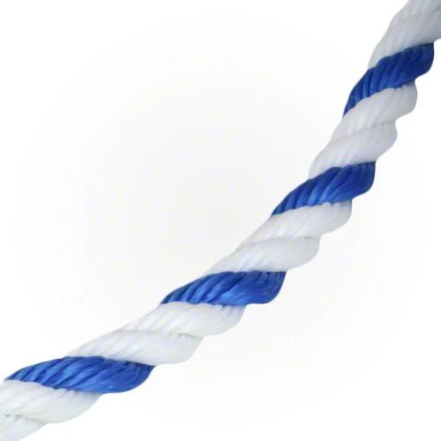 Blue and White Safety Rope (3/4in X 300ft / 2cm X 91m)